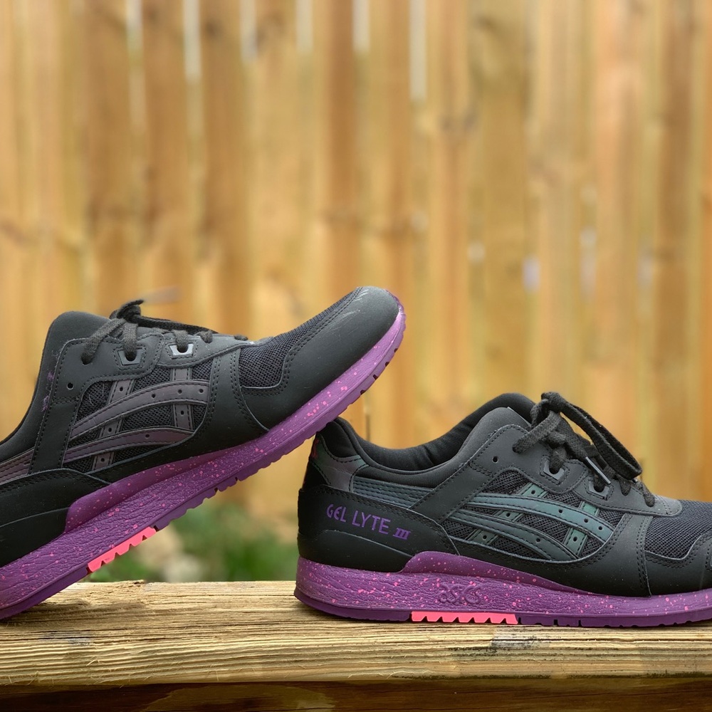 Asics Gel-Lyte III Borealis pack H6X0L Black/Purple Sneaker Men's Shoes Size 10